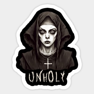 Dark Gothic Satanic Nun Unholy Sticker